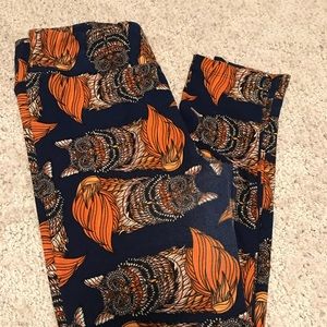 One Size OS Lularoe Owl/Fox Leggings